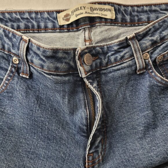 Harley-Davidson Women's Blue Bootcut Denim Jeans Size 10 Made in Canada - Picture 5 of 12